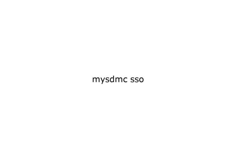 mysdmc-sso